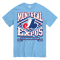 Montreal Expos MLB 47 Brand Men Light Blue Heater T-Shirt product image 1, provided for visual reference and product detail