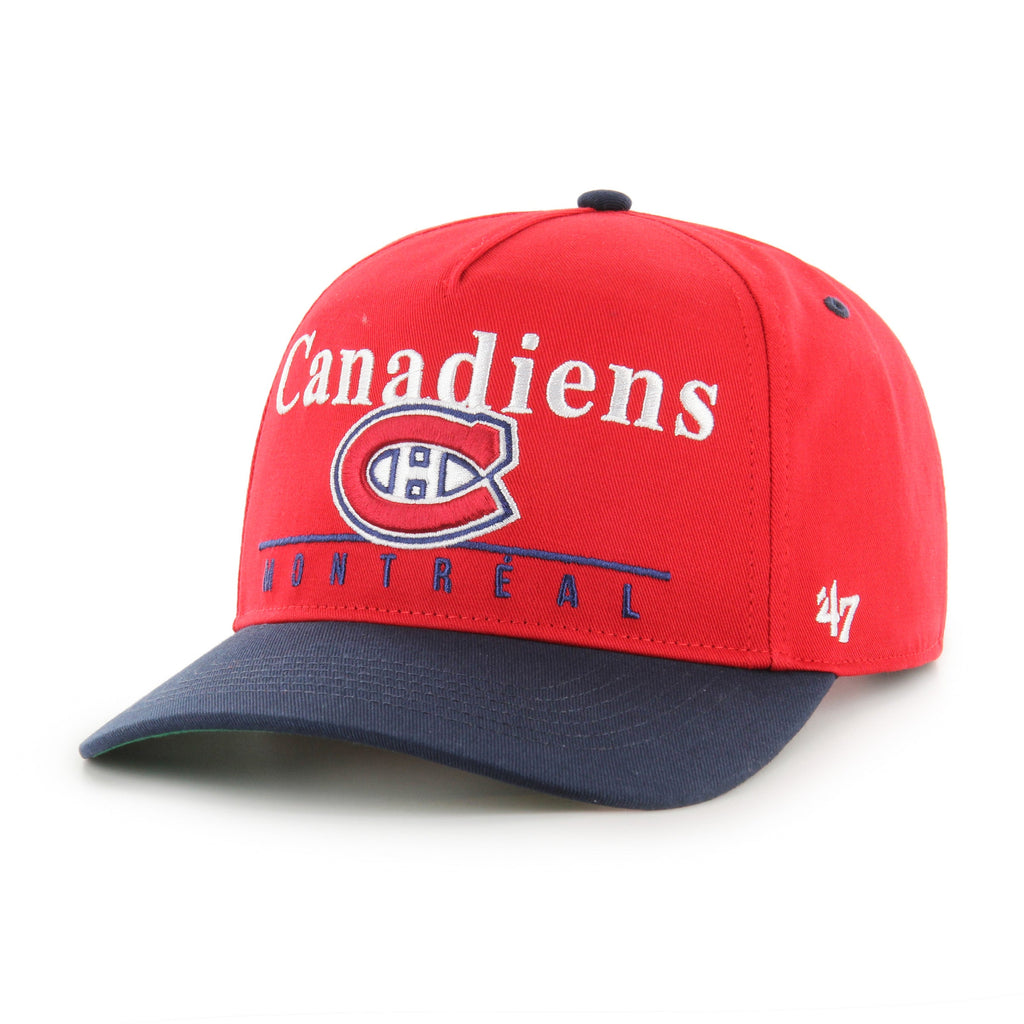 Montreal Canadiens NHL 47 Brand Men Red Super Hitch Snapback Hat product image 1, provided for visual reference and product