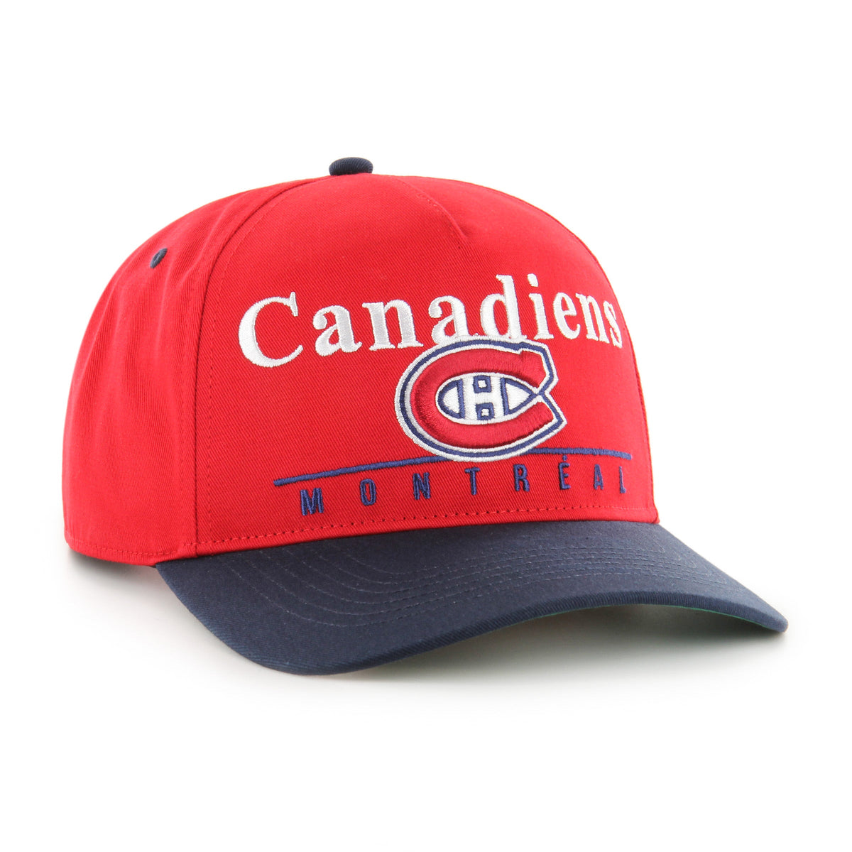 Montreal Canadiens NHL 47 Brand Men Red Super Hitch Snapback Hat product image 3, provided for visual reference and product