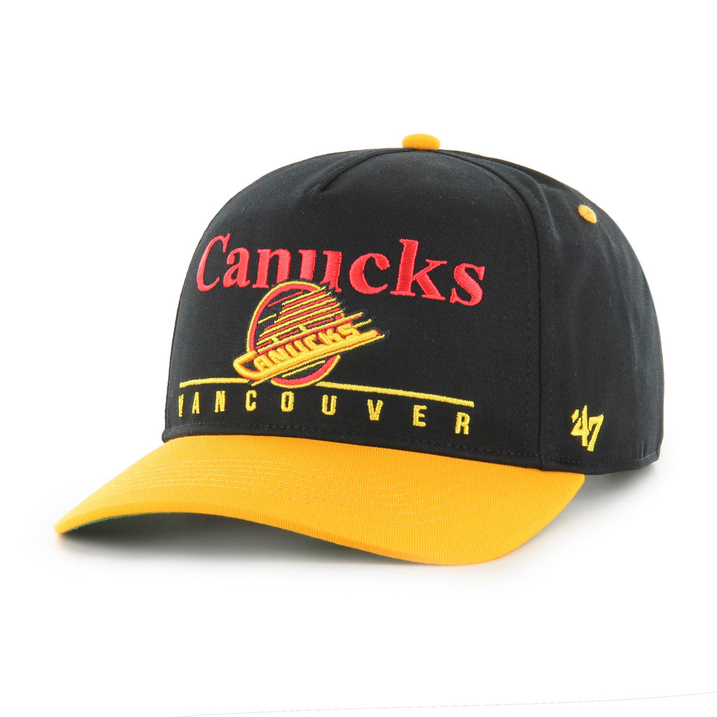 Vancouver Canucks NHL 47 Brand Men Black Super Hitch Snapback Hat product image 1, provided for visual reference and product