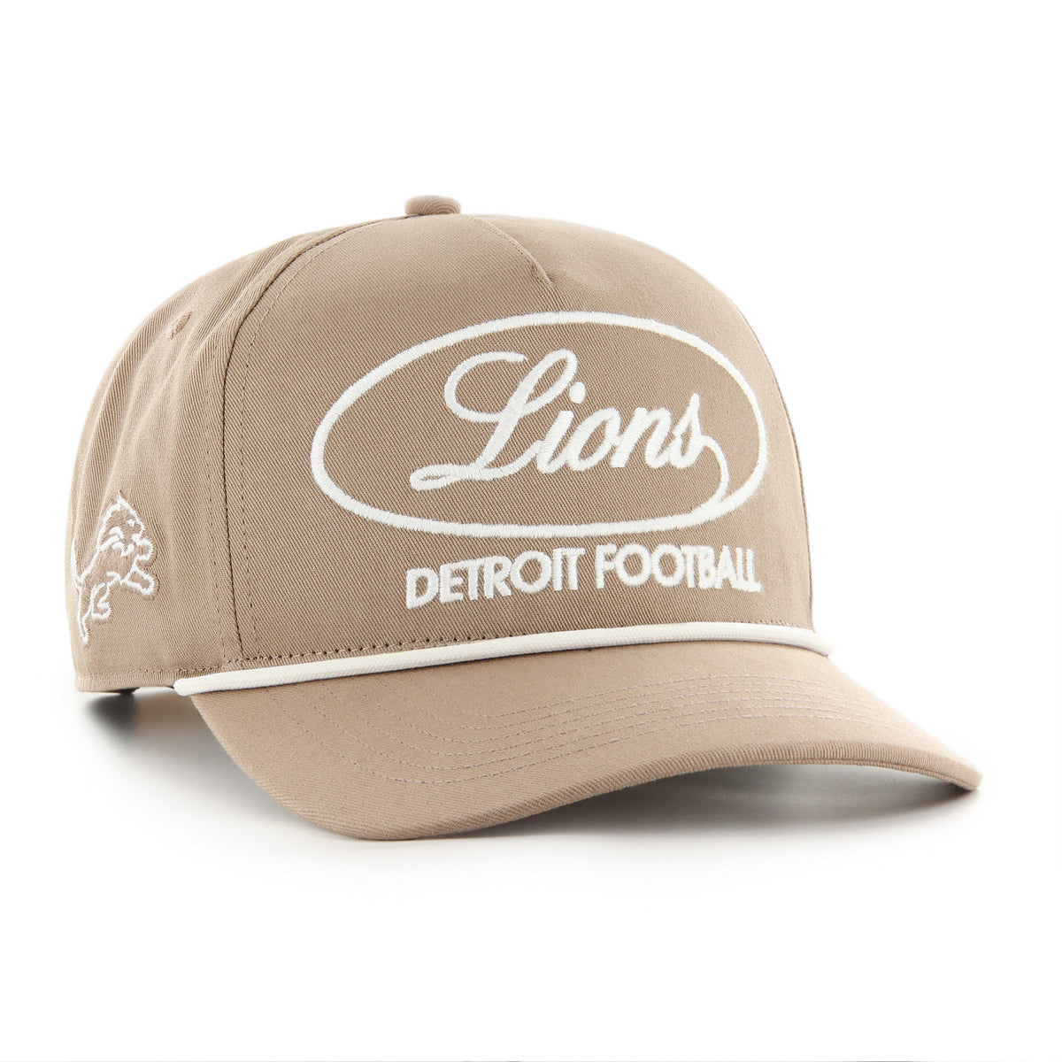 Detroit Lions NFL 47 Brand Men Sandstone Foundational Rope Hitch Snapback Hat product image 4, provided for visual reference