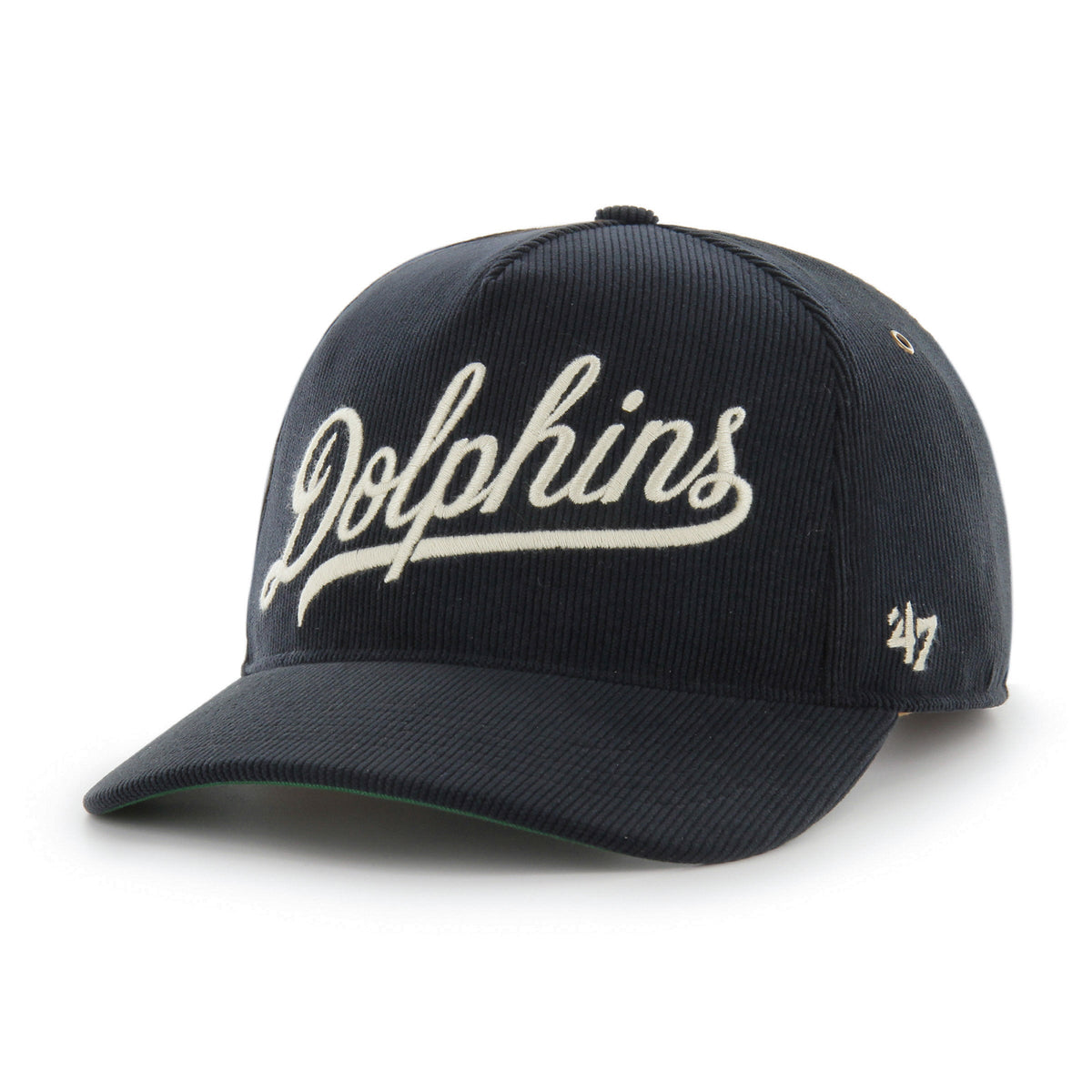 Miami Dolphins NFL 47 Brand Men Black Golden Age Corduroy Hitch Strap back product image 2, provided for visual reference