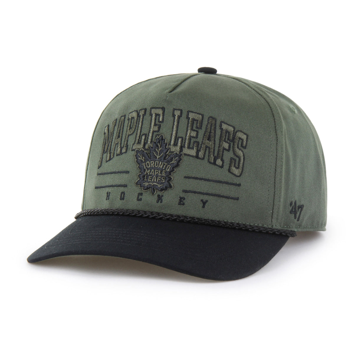 Toronto Maple Leafs NHL 47 Brand Men Green Roscoe Rope Option Hitch Adjustable Hat product image 1, provided for visual
