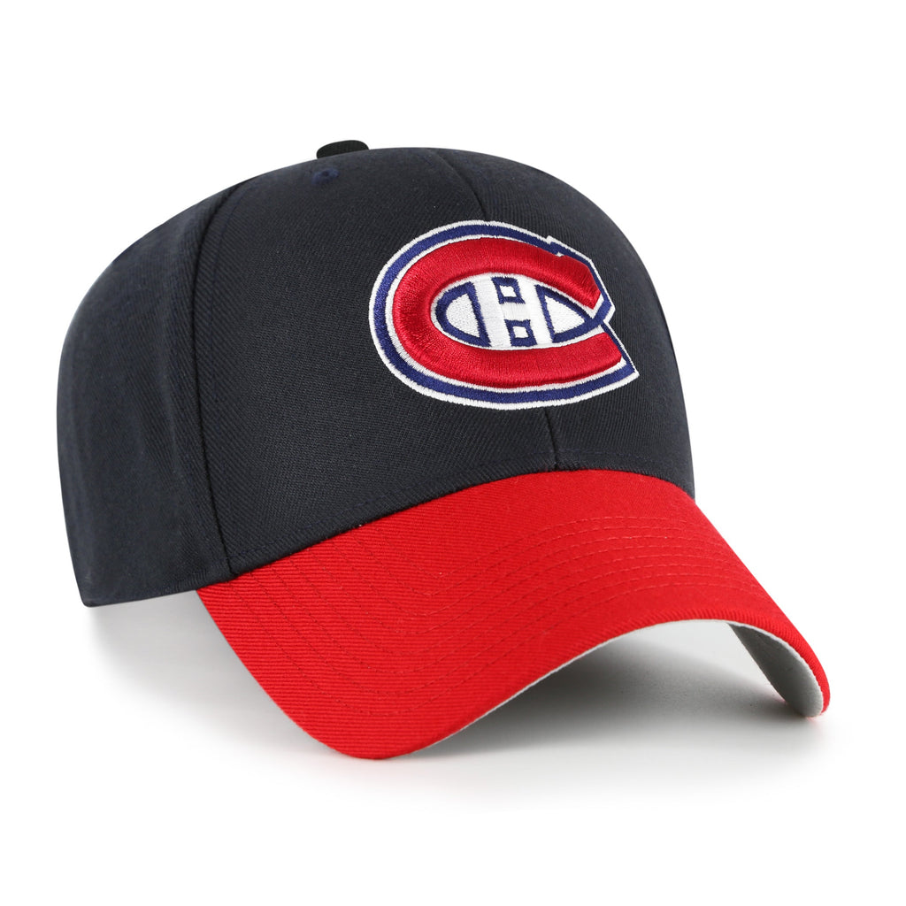 Montreal Canadiens NHL 47 Brand Men Navy/Red Two Tone MVP Adjustable Hat product image 3, provided for visual reference and