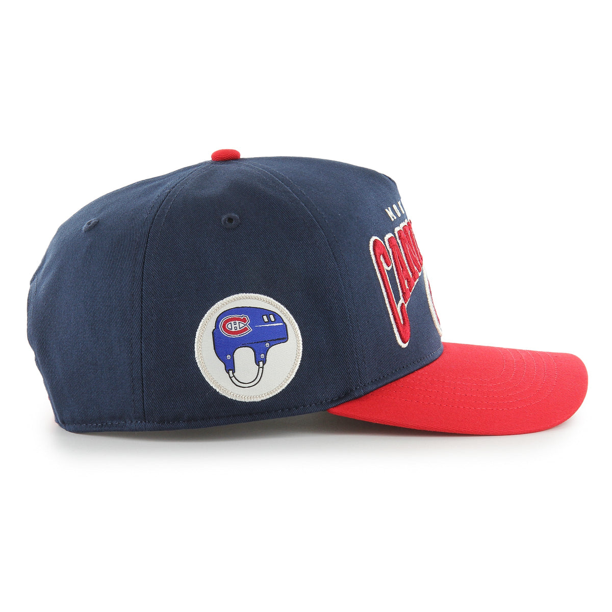 Montreal Canadiens NHL 47 Brand Men Navy/Red Hard Hat Arch Hitch Snapback Hat product image 4, provided for visual reference