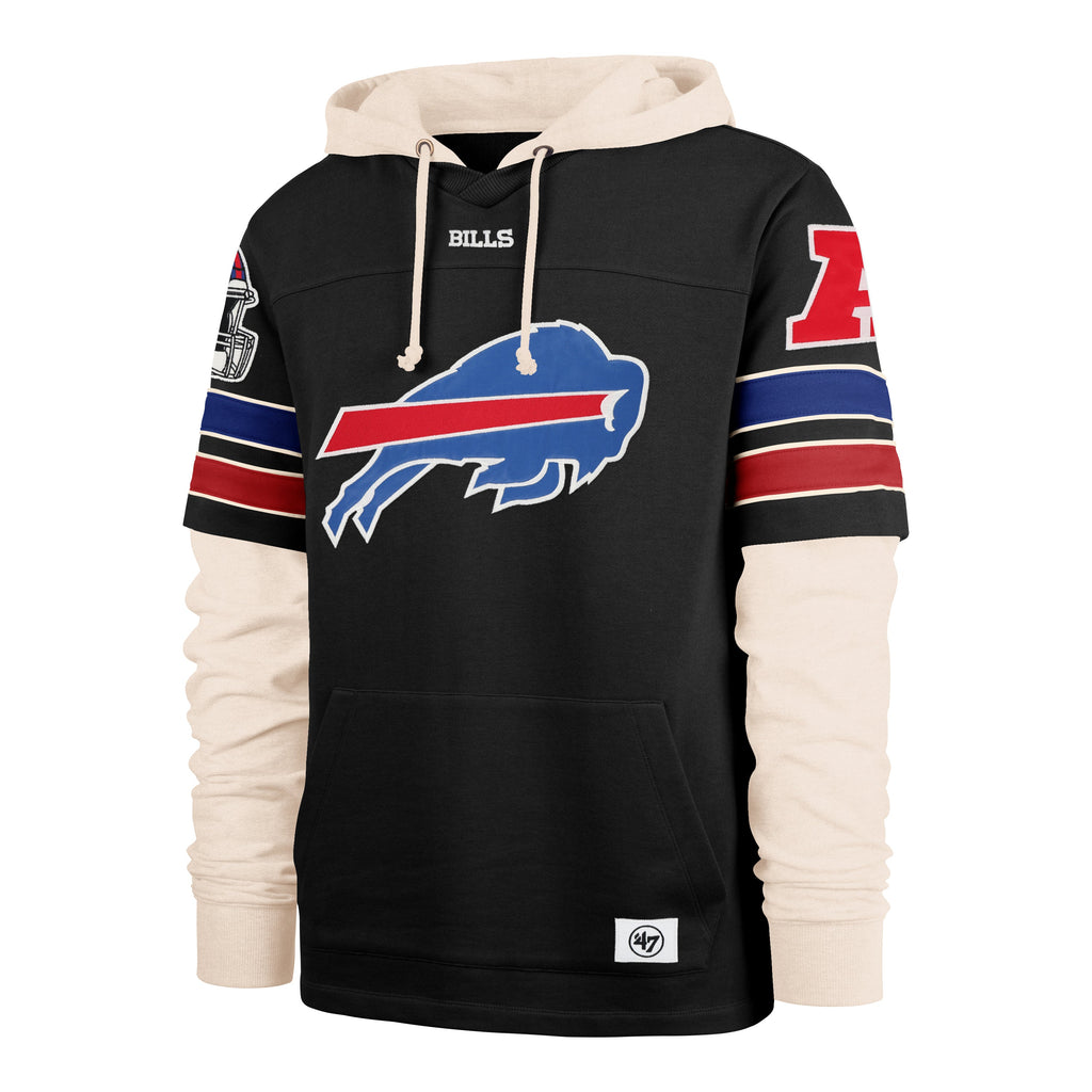 Buffalo Bills NFL 47 Brand Men Black Split Zone Cornerback Duo Lacer Hoodie product image 1, provided for visual reference