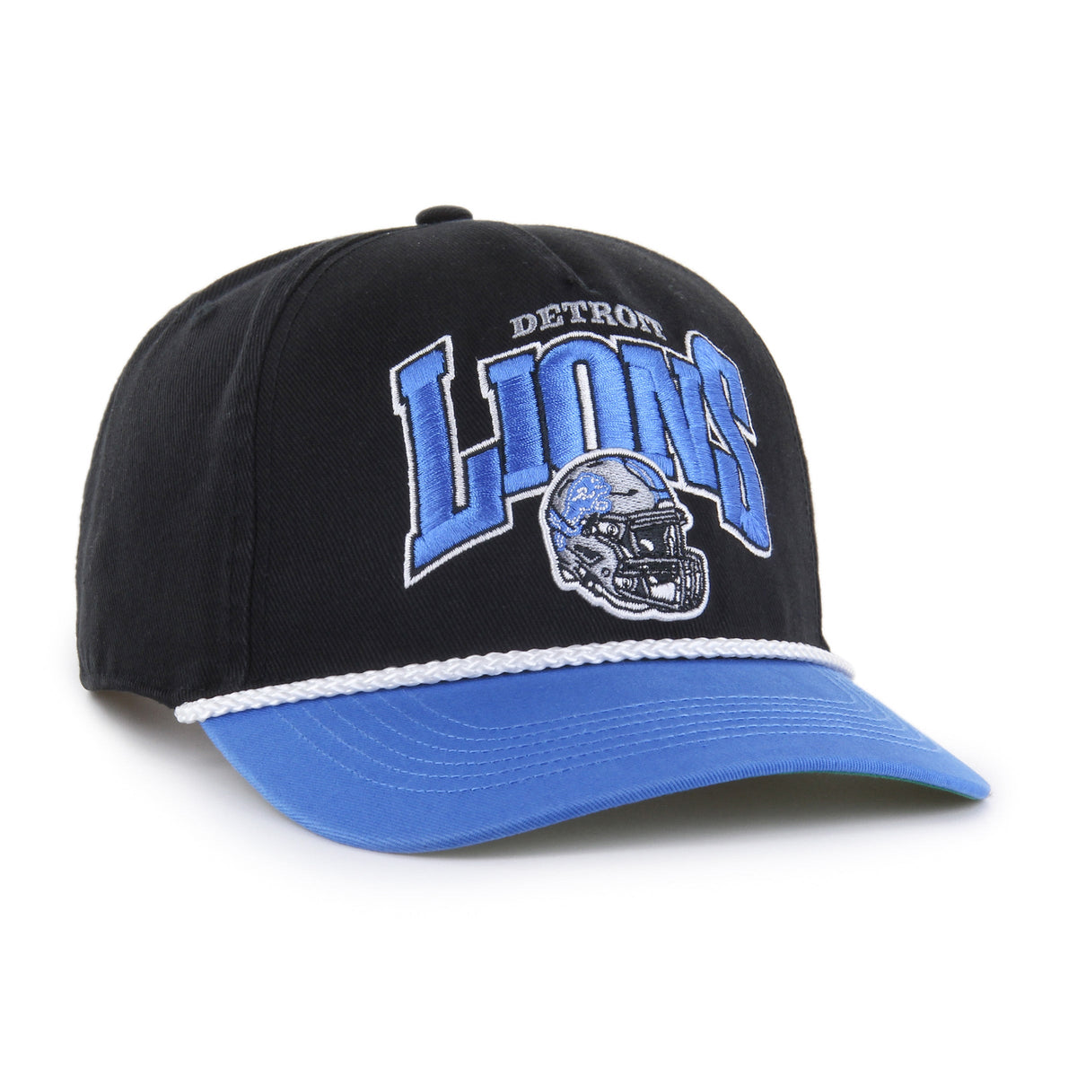 Detroit Lions NFL 47 Brand Men Black Palermo Hitch Snapback Hat product image 4, provided for visual reference and product