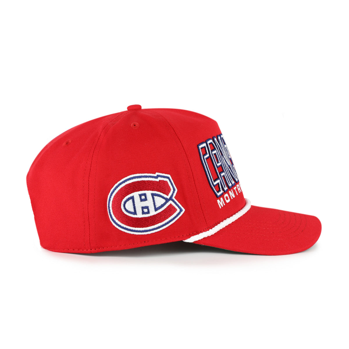 Montreal Canadiens NHL 47 Brand Men Red Byline Hitch Snapback Hat product image 5, provided for visual reference and product