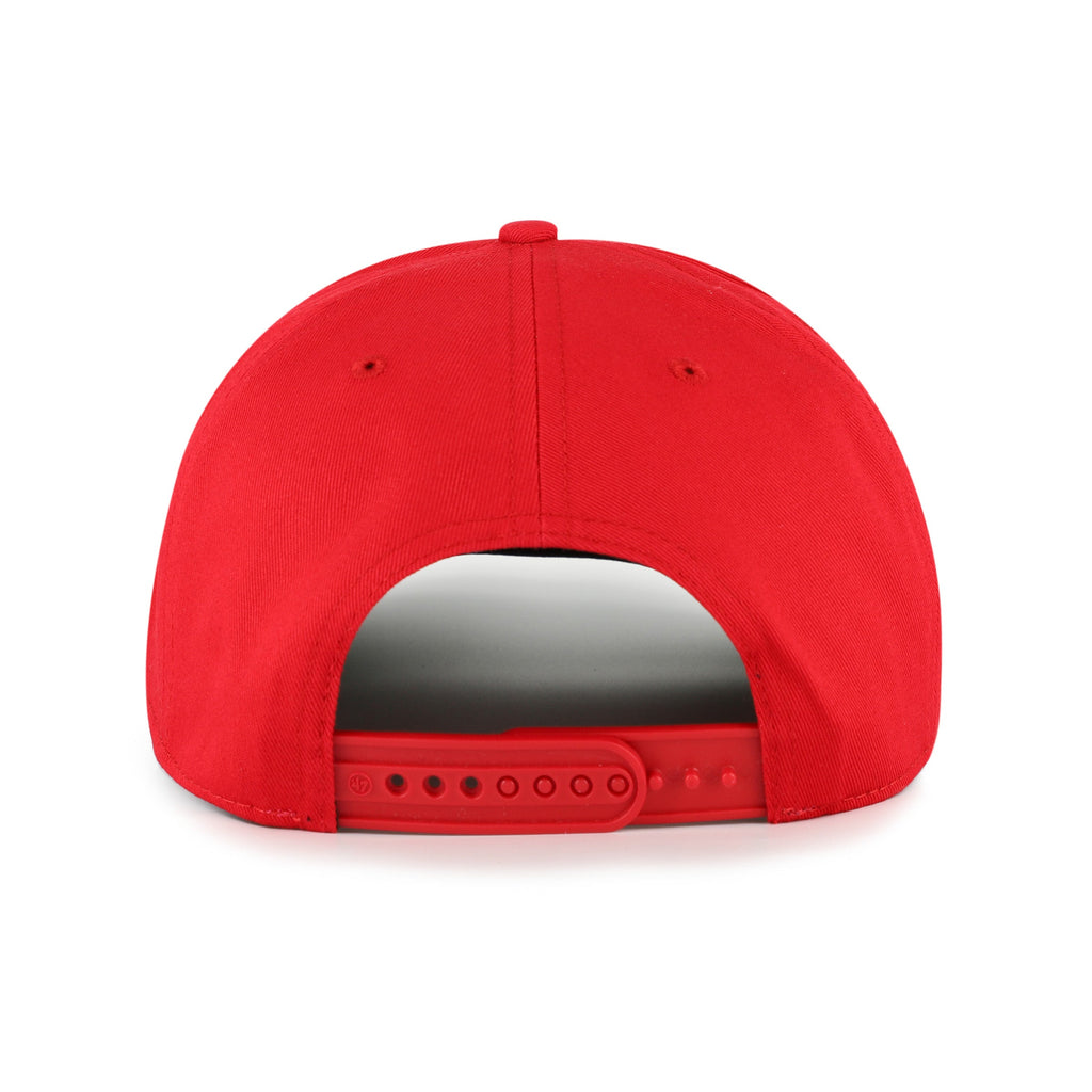 Montreal Canadiens NHL 47 Brand Men Red Byline Hitch Snapback Hat product image 2, provided for visual reference and product