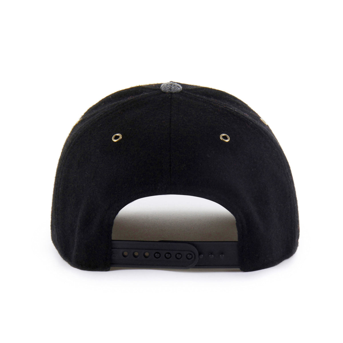 Montreal Canadiens NHL 47 Brand Men Black Windowpane Plaid Hitch Snapback Hat product image 2, provided for visual reference