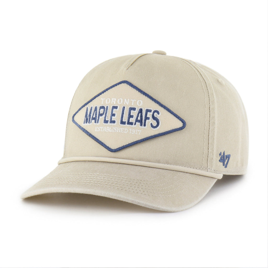 Toronto Maple Leafs NHL 47 Brand Men Beige Cairn Rope Hitch Snapback Hat product image 3, provided for visual reference and