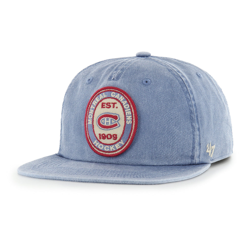 Montreal Canadiens NHL 47 Brand Men Royal Boot Path RF Captain Snapback product image 1, provided for visual reference and