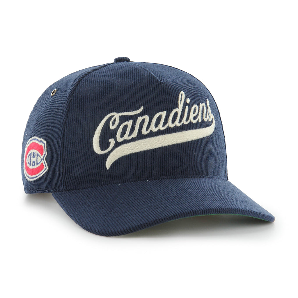 Montreal Canadiens NHL 47 Brand Men Navy Golden Age Cord Hitch Adjustable Hat product image 1, provided for visual reference