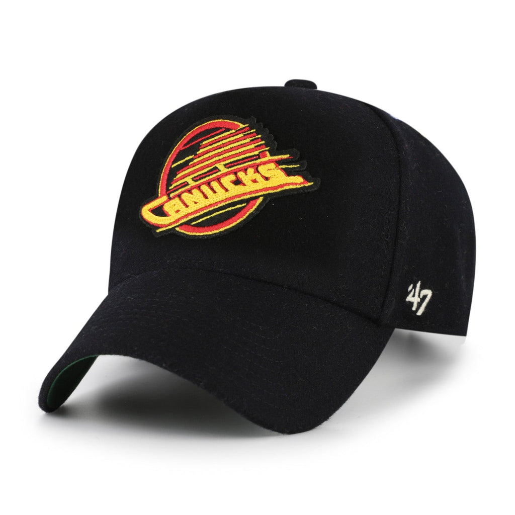 Vancouver Canucks NHL 47 Brand Men Black Golden Age Offside DT Adjustable Hat product image 1, provided for visual reference