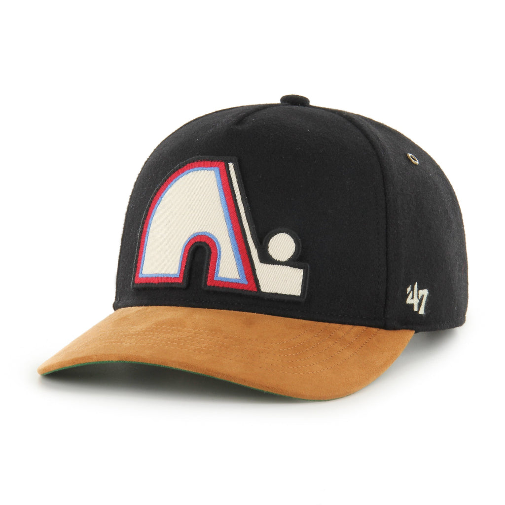 Quebec Nordiques NHL 47 Brand Men Black Golden Age Hitch Adjustable Hat product image 4, provided for visual reference and