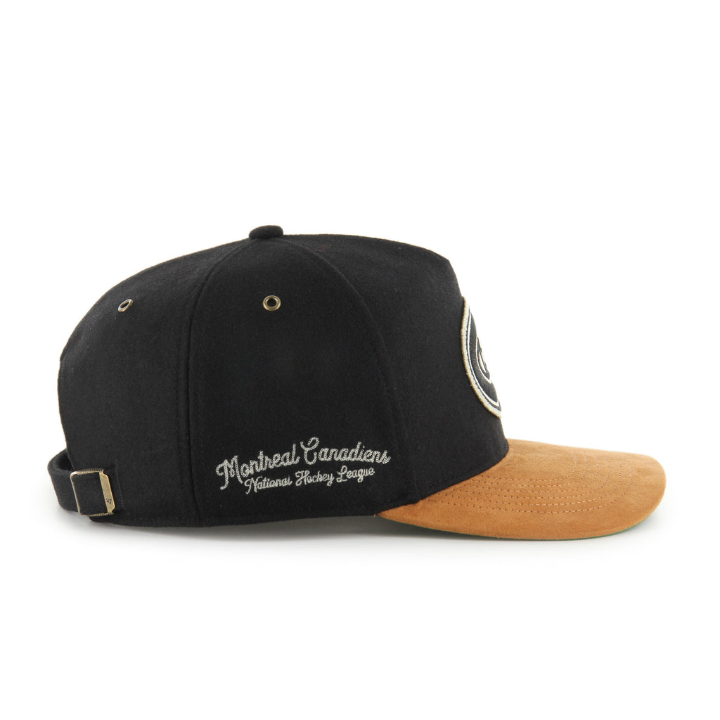 Montreal Canadiens NHL 47 Brand Men Black Golden Age Hitch Adjustable Hat product image 5, provided for visual reference and