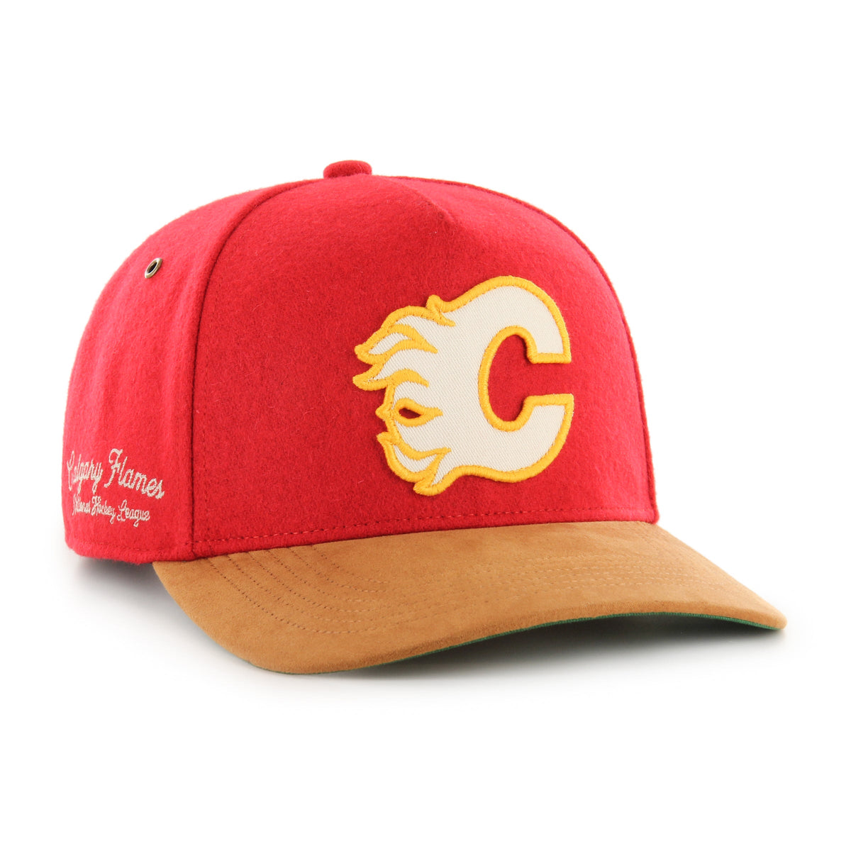 Calgary Flames NHL 47 Brand Men Red Golden Age Hitch Adjustable Hat product image 1, provided for visual reference and