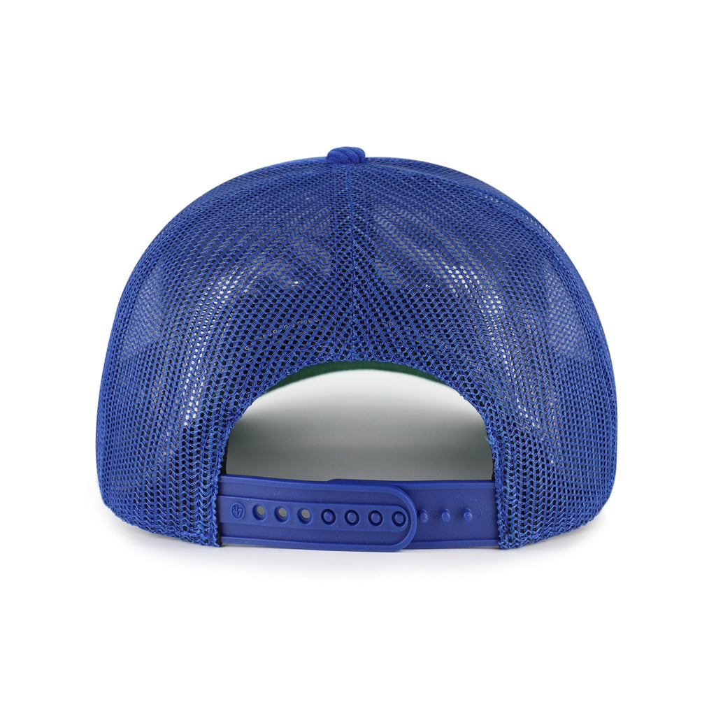 Edmonton Oilers NHL 47 Brand Men Royal Double Header Mesh Hitch Snapback product image 2, provided for visual reference and