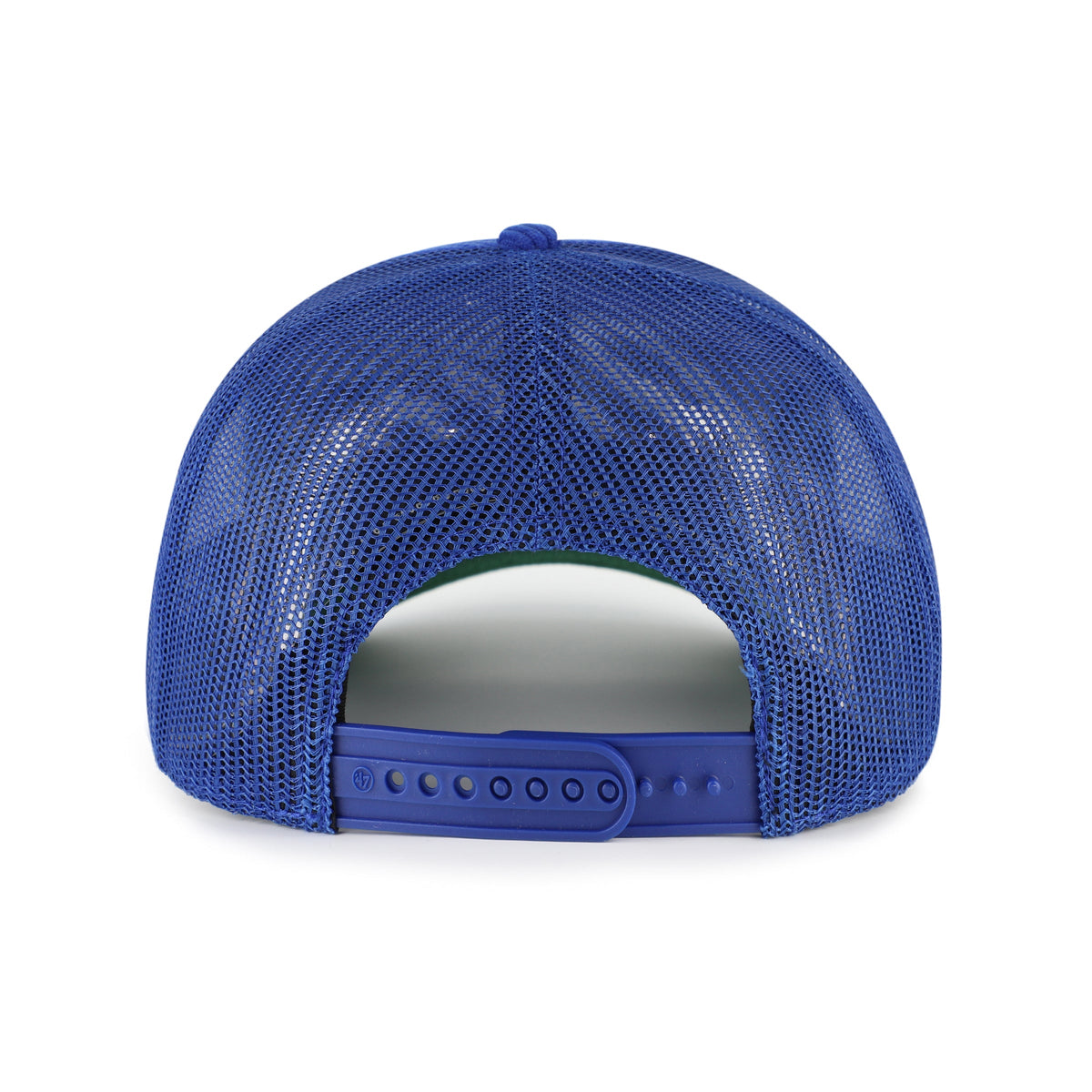 Edmonton Oilers NHL 47 Brand Men Royal Double Header Mesh Hitch Snapback product image 2, provided for visual reference and