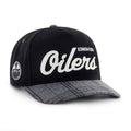 Edmonton Oilers NHL 47 Brand Men Black Windowpane Plaid Hitch Snapback Hat product image 1, provided for visual reference