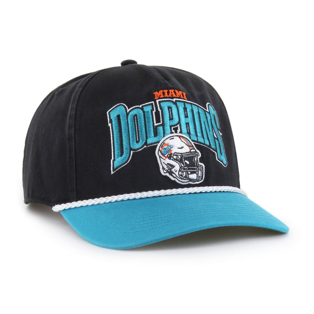 Miami Dolphins NFL 47 Brand Men Black Palermo Hitch Snapback Hat product image 3, provided for visual reference and product