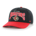 Ottawa Senators NHL 47 Brand Men Black Hard Hat Arch Hitch Snapback Hat product image 1, provided for visual reference and