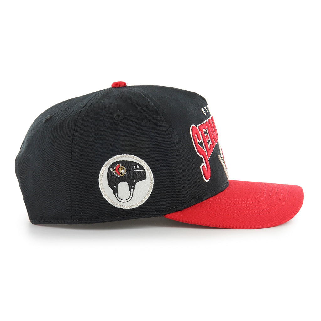 Ottawa Senators NHL 47 Brand Men Black Hard Hat Arch Hitch Snapback Hat product image 2, provided for visual reference and