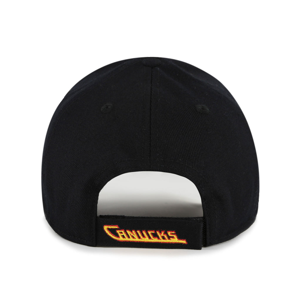 Vancouver Canucks NHL 47 Brand Men Black Two Tone MVP Adjustable Hat product image 2, provided for visual reference and