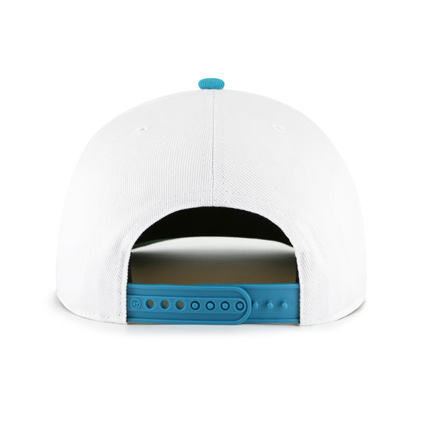 Miami Dolphins NFL 47 Brand Men White Prime Play Hitch Snapback Hat product image 2, provided for visual reference and