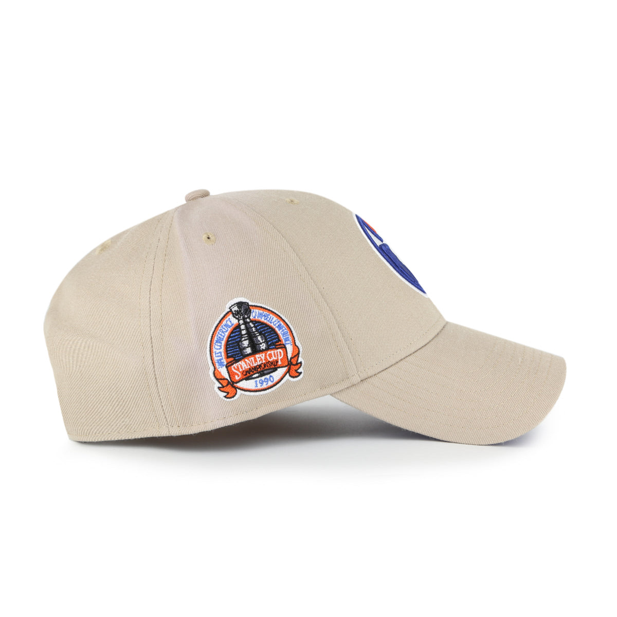 Edmonton Oilers NHL 47 Brand Men Khaki MVP Sure Shot Snapback product image 5, provided for visual reference and product