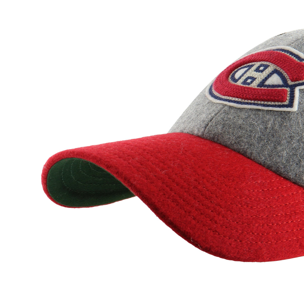 Montreal Canadiens NHL 47 Brand Men Grey Golden Age Clean Up Wool Adjustable Hat product image 3, provided for visual