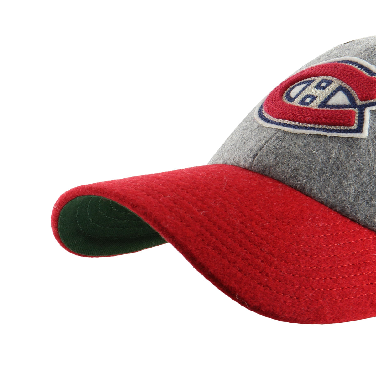 Montreal Canadiens NHL 47 Brand Men Grey Golden Age Clean Up Wool Adjustable Hat product image 3, provided for visual