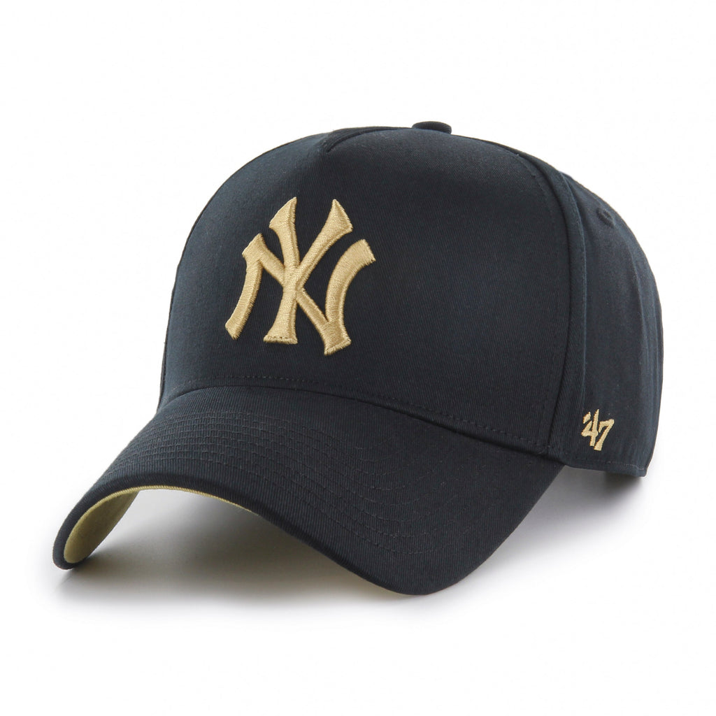 New York Yankees MLB 47 Brand Men Black MVP Deluxe Sure Shot Snapback product image 3, provided for visual reference and
