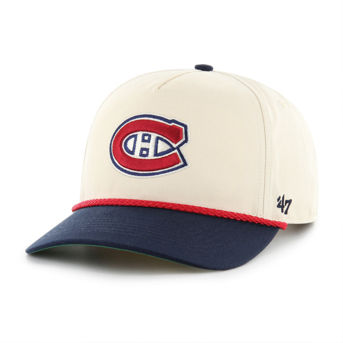 Montreal Canadiens NHL 47 Brand Men Natural Two Tone Rope Hitch Adjustable Hat product image 1, provided for visual