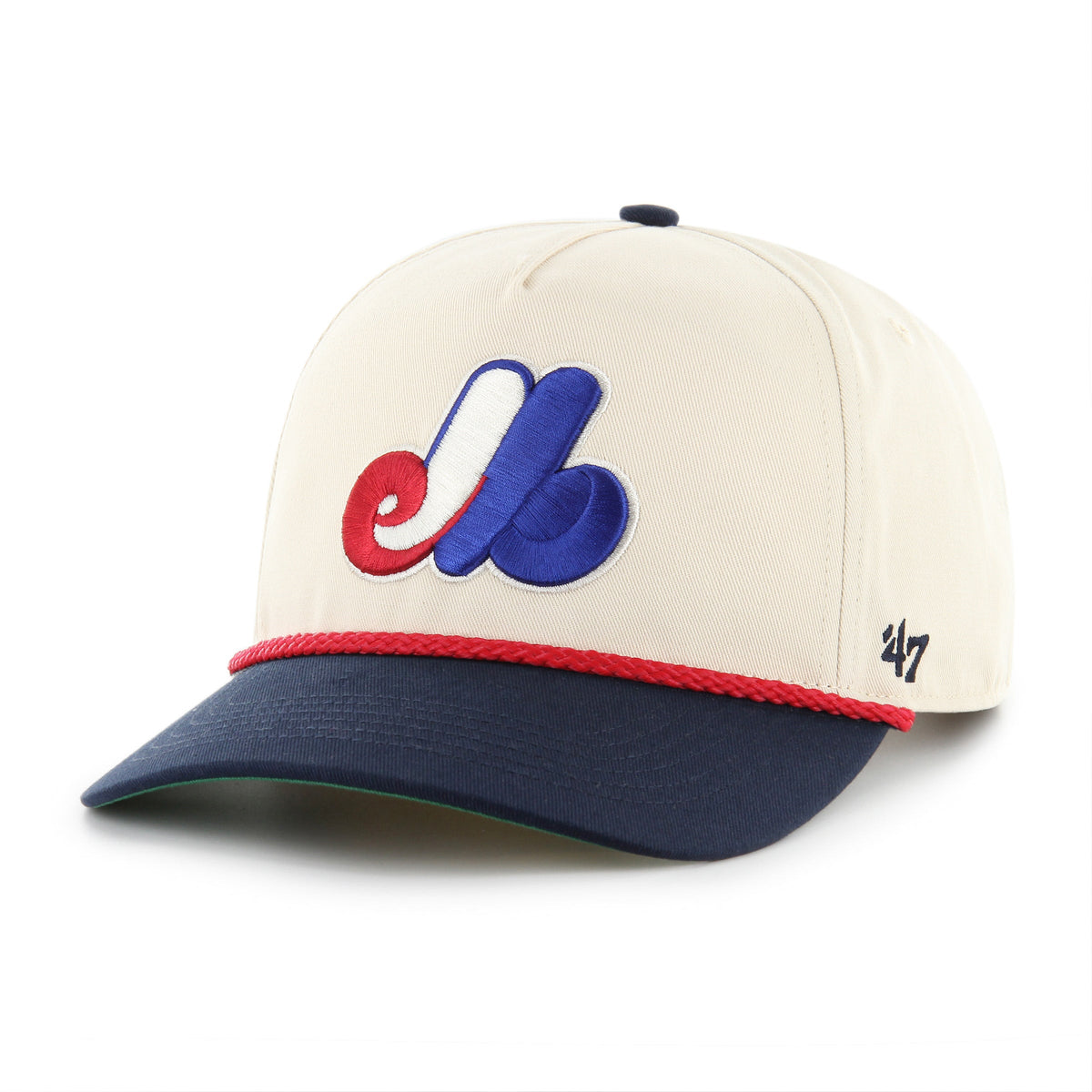 Montreal Expos MLB 47 Brand Men Natural Two Tone Rope Hitch Adjustable Hat product image 1, provided for visual reference