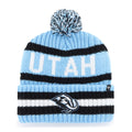 Utah Mammoth NHL 47 Brand Men Mountain Blue Bering Cuff Pom Knit product image 1, provided for visual reference and product
