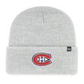 Montreal Canadiens NHL 47 Brand Men Grey Brain Freeze Cuff Knit Hat product image 1, provided for visual reference and
