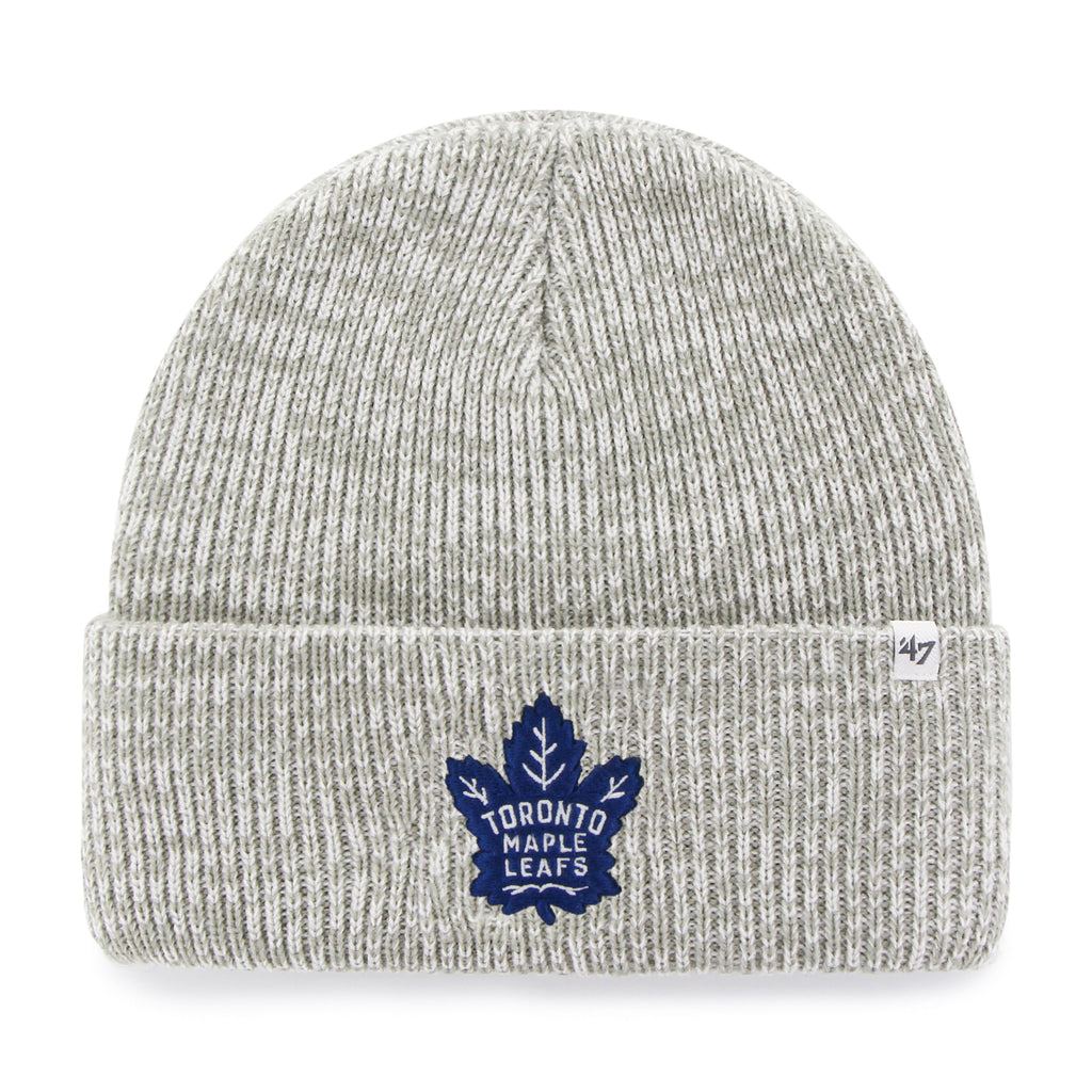 Toronto Maple Leafs NHL 47 Brand Men Grey Brain Freeze Cuff Knit Hat product image 1, provided for visual reference and