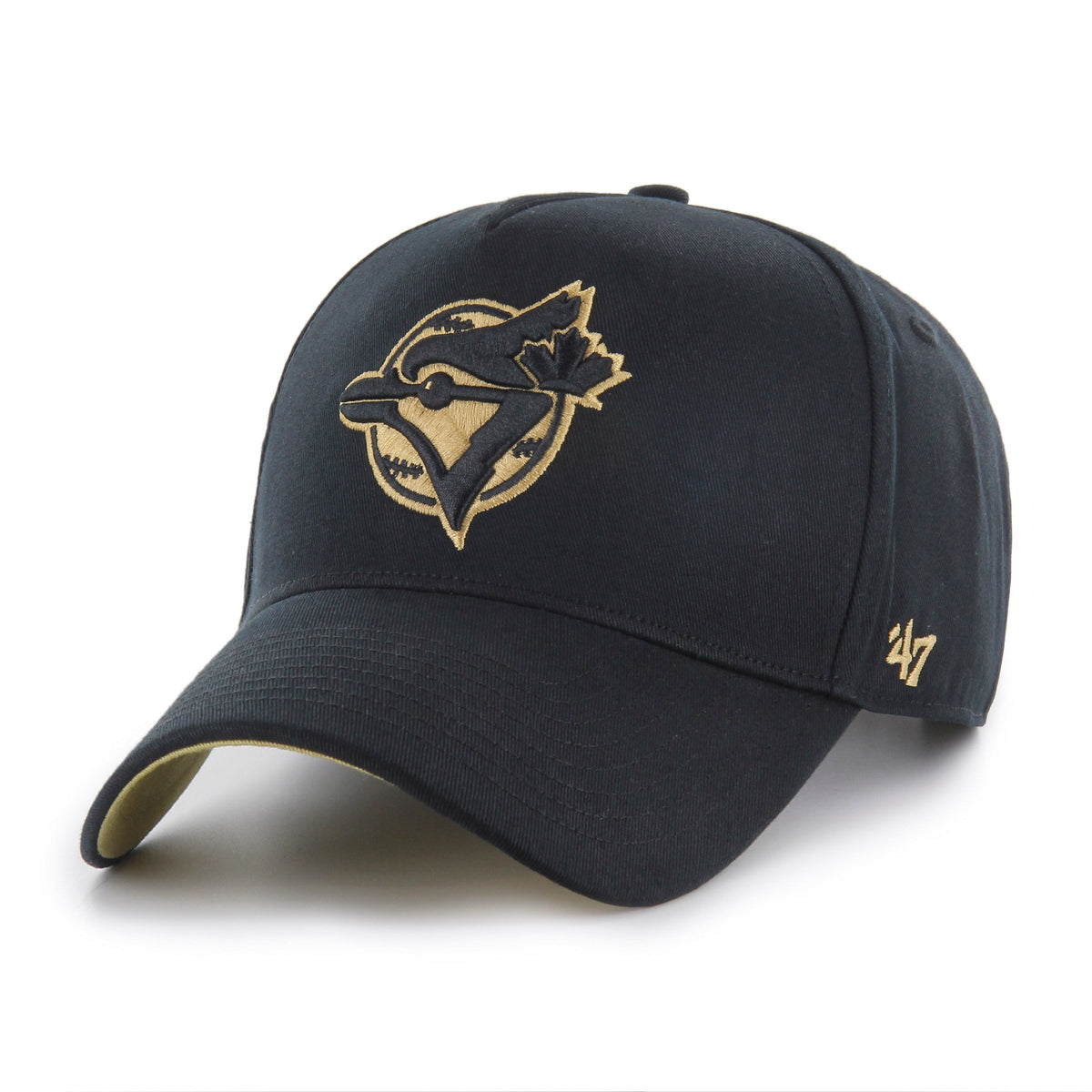 Toronto Blue Jays MLB 47 Brand Men Black Cooperstown MVP Deluxe Sure Shot Snapback product image 3, provided for visual