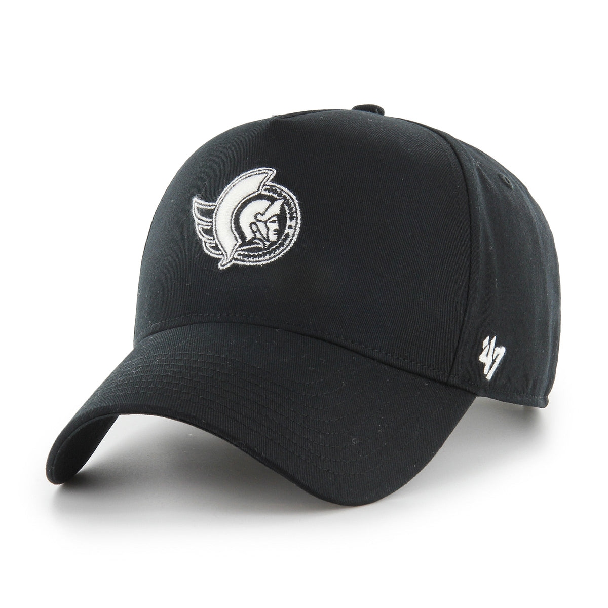 Ottawa Senators NHL 47 Brand Men Black Foundational Offside Hitch Adjustable Hat product image 4, provided for visual