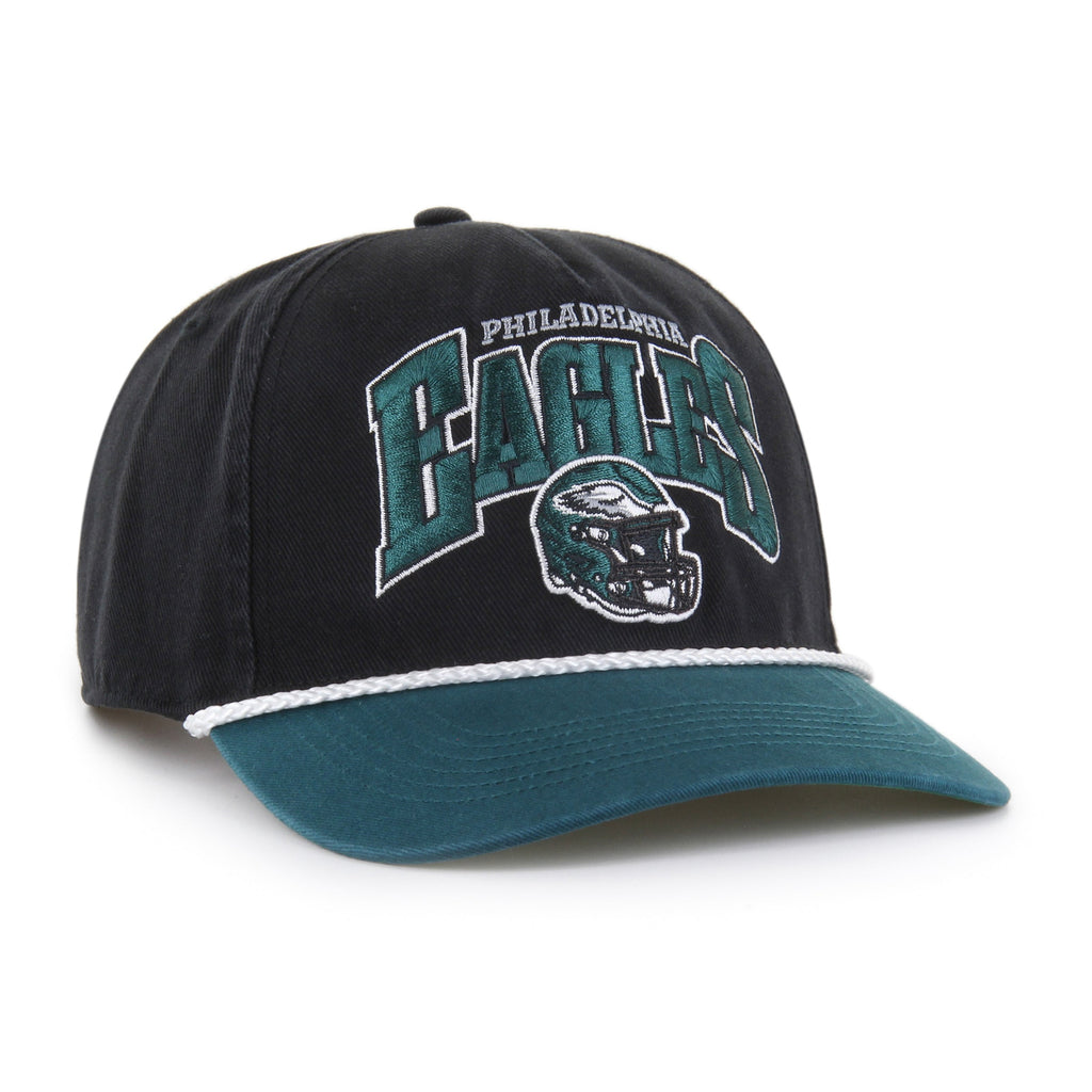 Philadelphia Eagles NFL 47 Brand Men Black Palermo Hitch Snapback Hat product image 4, provided for visual reference and