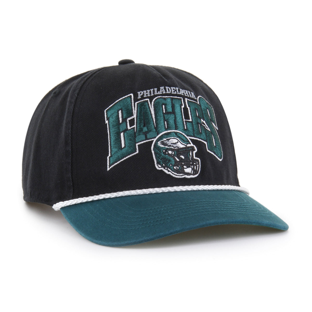 Philadelphia Eagles NFL 47 Brand Men Black Palermo Hitch Snapback Hat product image 4, provided for visual reference and