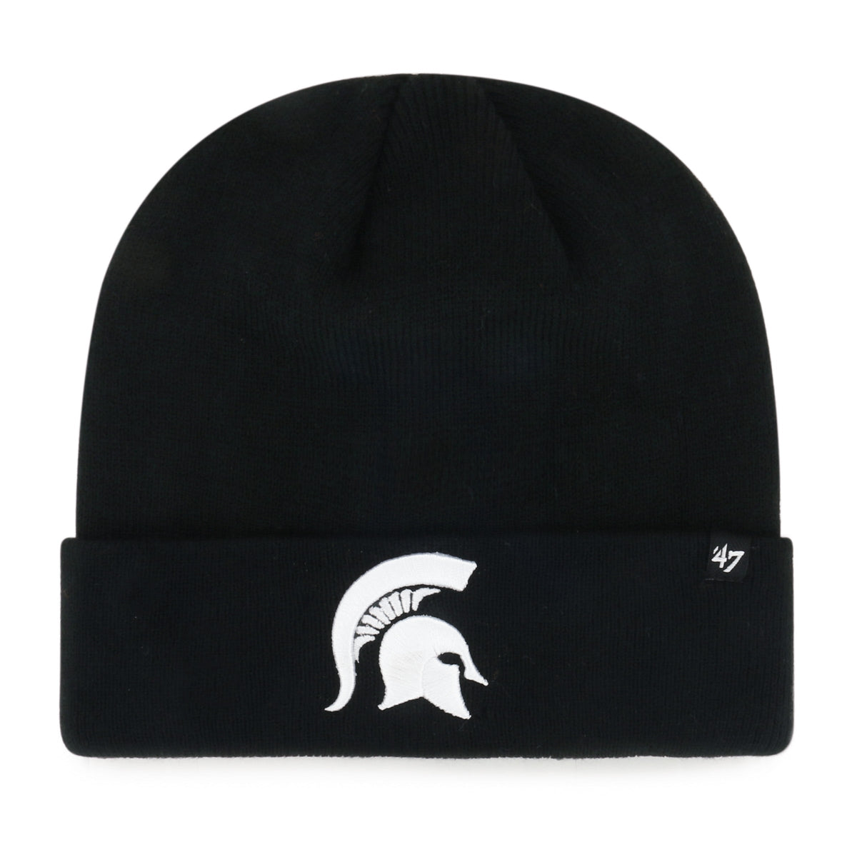 Michigan State Spartans NCAA 47 Brand Men Black Raised Cuff Knit Hat product image 1, provided for visual reference and