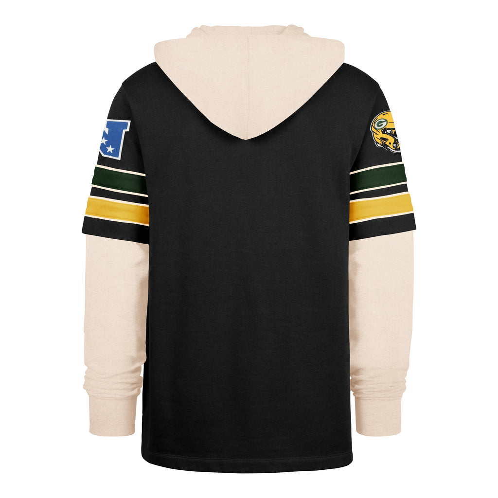 Green Bay Packers NFL 47 Brand Men Black Split Zone Cornerback Duo Lacer Hoodie product image 2, provided for visual