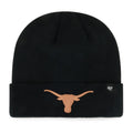 Texas Longhorns NCAA 47 Brand Men Black Raised Cuff Knit Hat product image 1, provided for visual reference and product