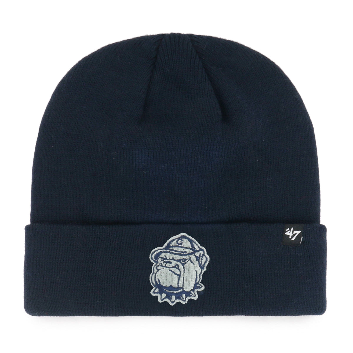Georgetown Hoyas NCAA 47 Brand Men Navy Raised Cuff Knit Hat product image 1, provided for visual reference and product