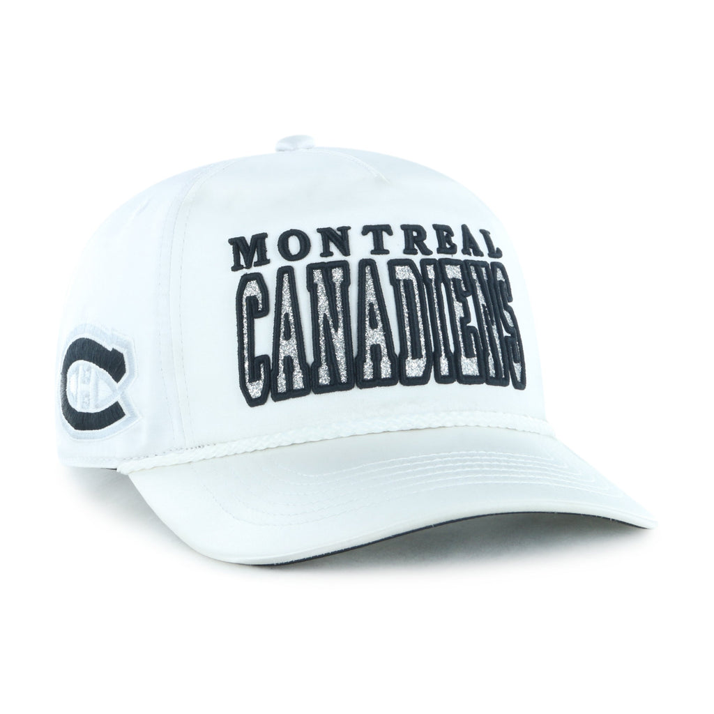 Montreal Canadiens NHL 47 Brand Women White Outspoken Hitch Snapback Hat product image 1, provided for visual reference and
