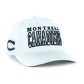 Montreal Canadiens NHL 47 Brand Women White Outspoken Hitch Snapback Hat product image 1, provided for visual reference and