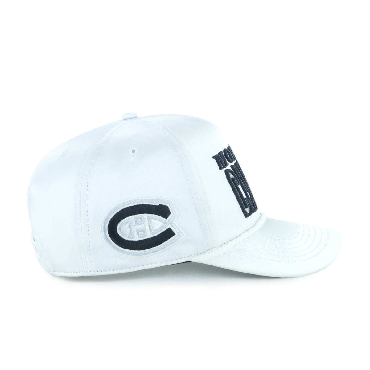 Montreal Canadiens NHL 47 Brand Women White Outspoken Hitch Snapback Hat product image 3, provided for visual reference and