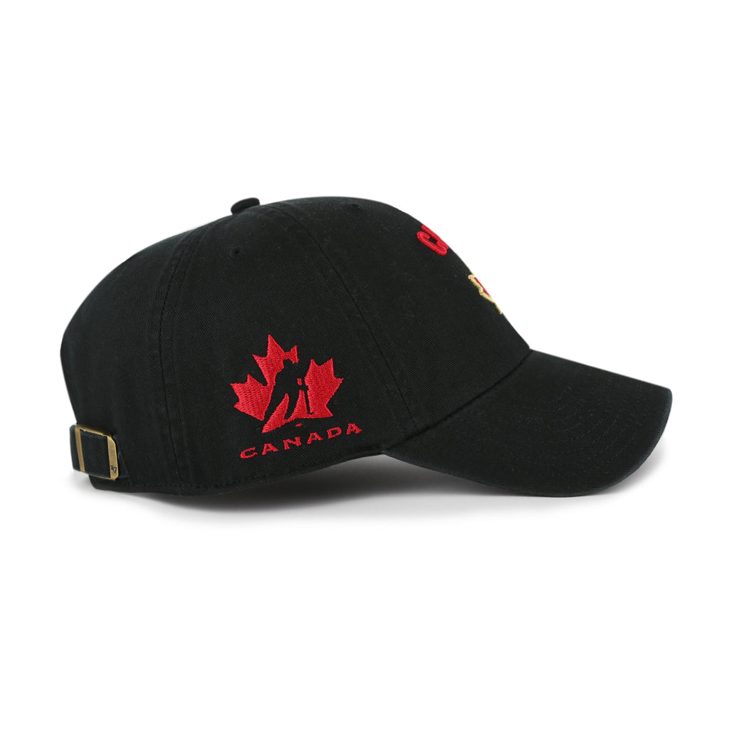 Hockey Canada IIHF 47 Brand Men Black Sure Shot Clean Up Adjustable Hat product image 2, provided for visual reference and